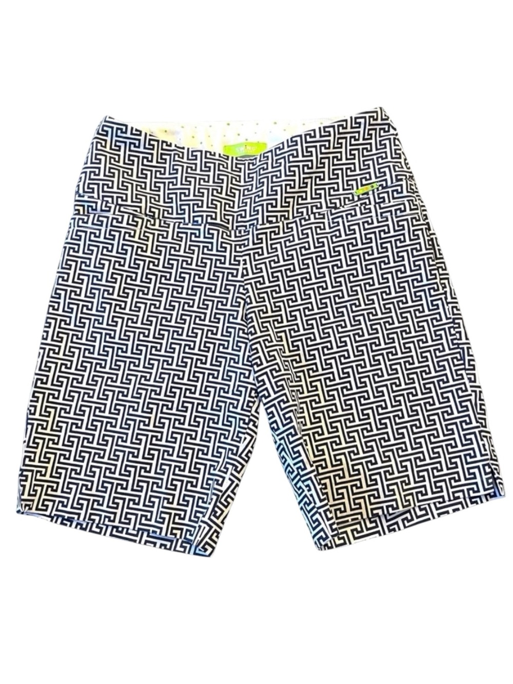 Swing Control Blue/White Geo Pattern Vented Techno Shorts (8)